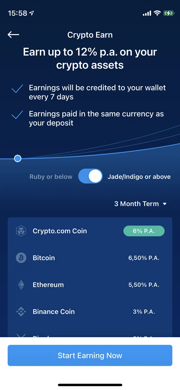 Crypto.com Earn