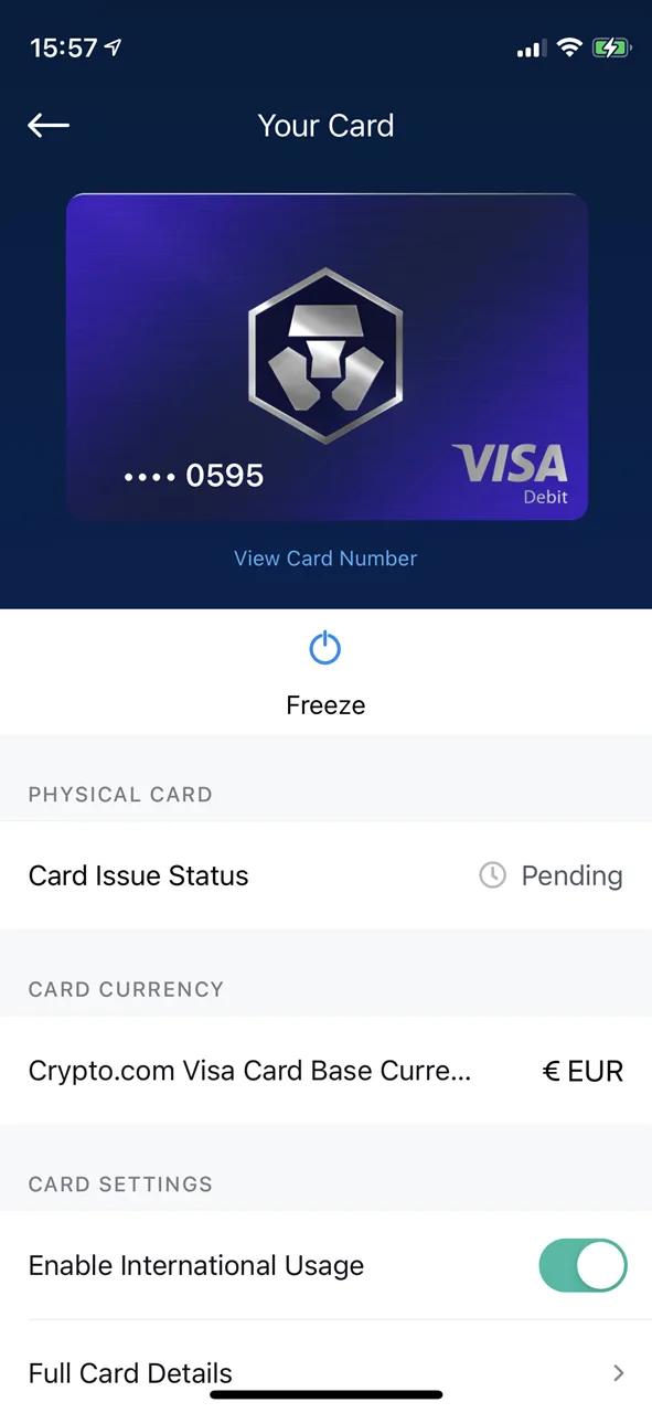 Crypto.com Kreditkarte