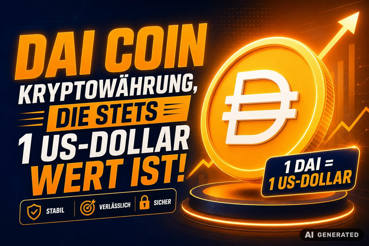 DAI Coin – Kryptowährung, die stets 1 US-Dollar wert ist